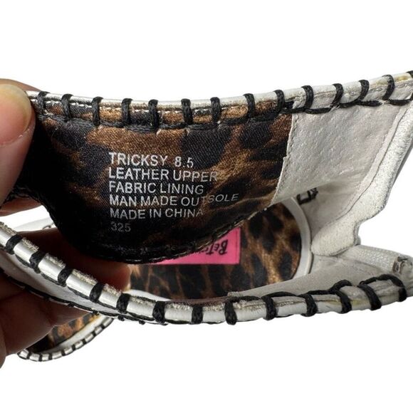 Betsey Johnson tricksy white platform stiletto heels size 8.5 - Picture 10 of 12